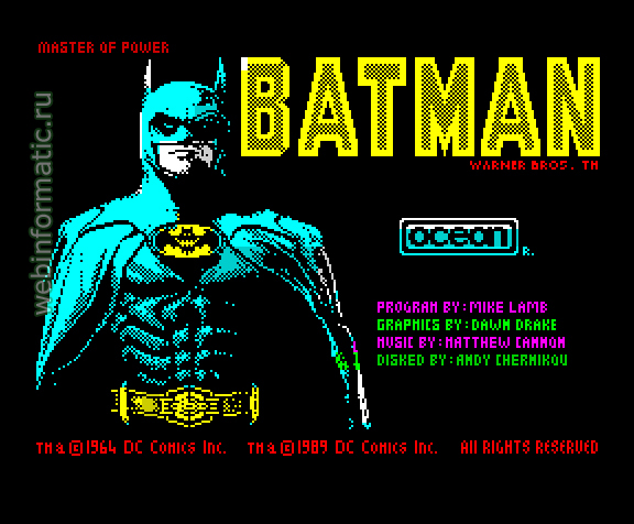 Batman: The Movie | ZX Spectrum | game | Ocean Software Ltd UK, 1989 play online