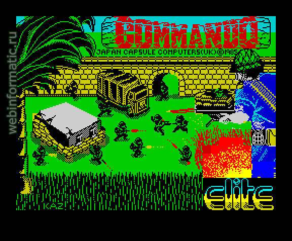 Commando | ZX Spectrum | shooter game | Elite Systems Ltd, 1985 play online  
