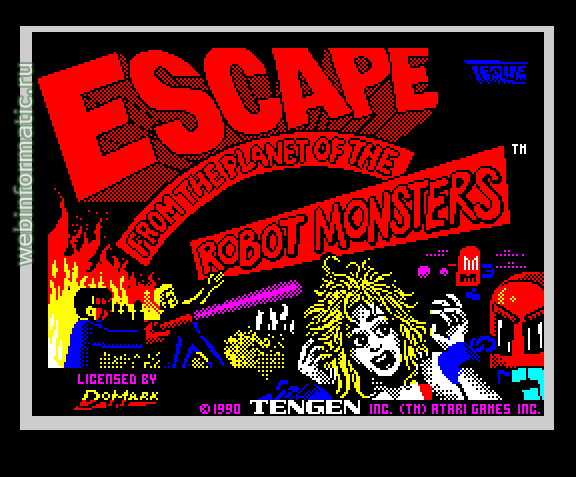Escape from the Planet of the Robot Monsters | ZX Spectrum | quest game | Domark Ltd, 1990 play online  