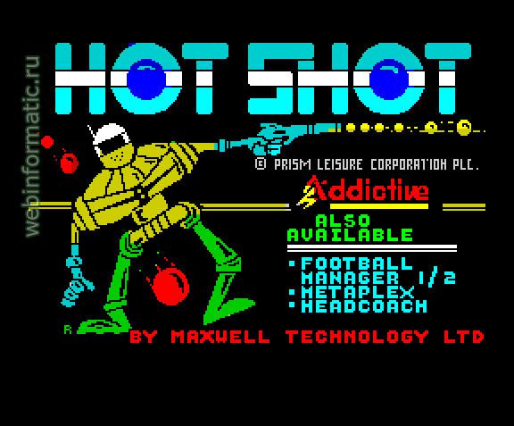 Hotshot | ZX Spectrum | game | Addictive Games Ltd, 1988 play online  