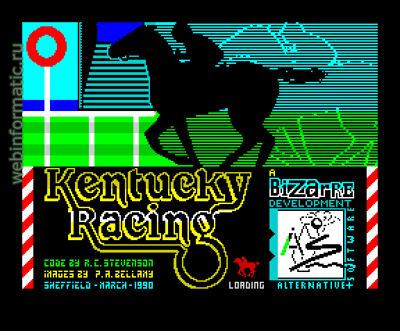 Kentucky Racing | ZX Spectrum | race game | Alternative Software Ltd, 1991 play online  