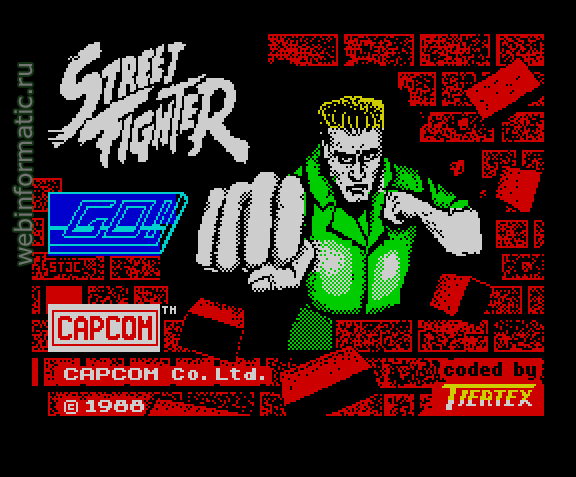 Street Fighter | ZX Spectrum | fighting game | Go!, 1988 play online  