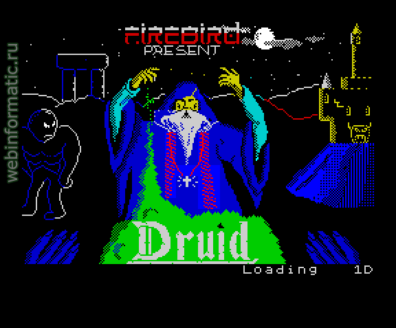 Druid | ZX Spectrum | quest game | Firebird Software Ltd, 1986 play online  