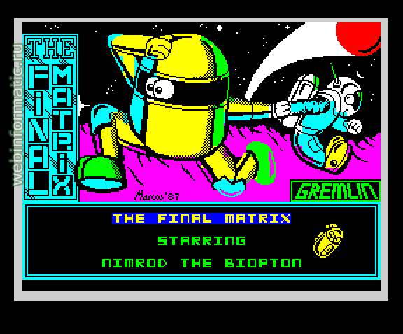 Final Matrix, The | ZX Spectrum | maze game | Gremlin Graphics Software Ltd, 1987 play online  