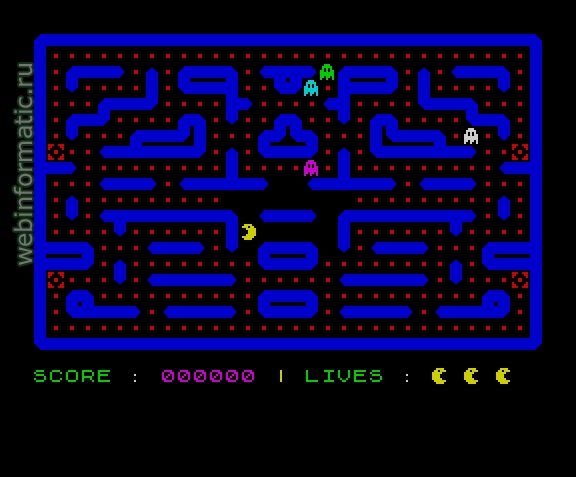 Gobbleman | ZX Spectrum | maze game | Artic Computing Ltd, 1982 play online  