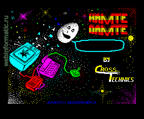 Hamte Damte | ZX Spectrum | arcade game | Cross Technics, 1988 play online  
