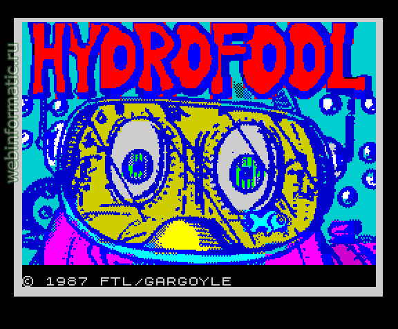 Hydrofool | ZX Spectrum | quest game | Faster Than Light, 1987 play online  