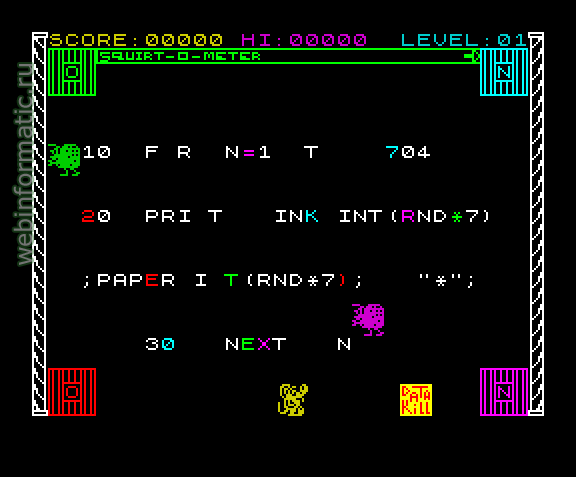 Micro Mouse Goes De-bugging | ZX Spectrum | arcade game | MC Lothlorien Ltd, 1983 play online  