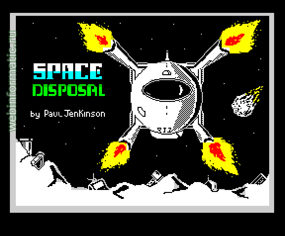 Space Disposal | ZX Spectrum | arcade game | Paul Jenkinson, 2011 play online  