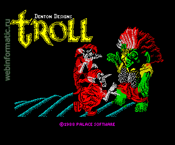 Troll | ZX Spectrum | arcade game | Kixx, 1988 play online  