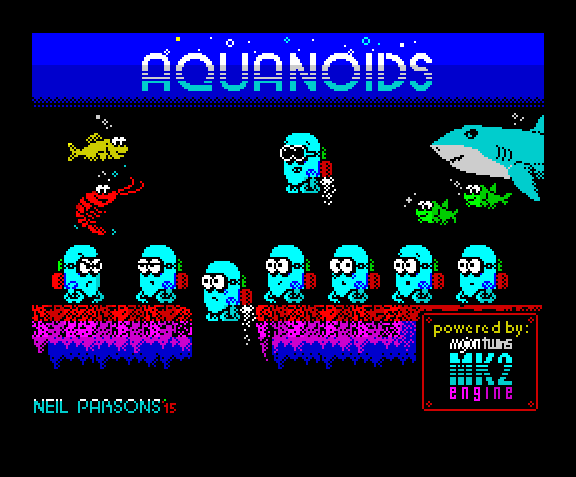 Aquanoids | ZX Spectrum | platformer | Neil Parsons , 2015 play online  