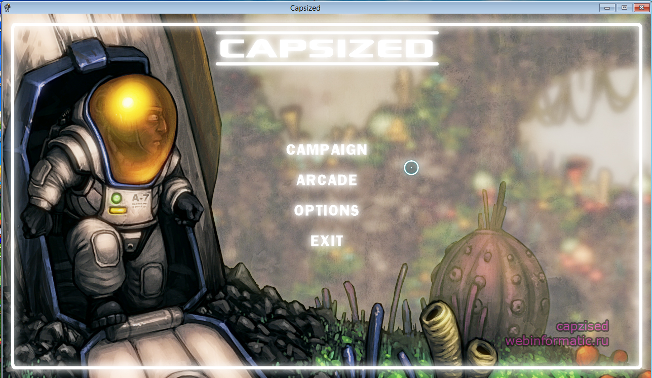 игра / game Capsized 2011 PC, EN - обзор игры - экран меню