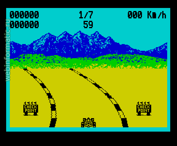 4K Race | ZX Spectrum | race game | Paolo Ferraris, 2004 play online играть онлайн