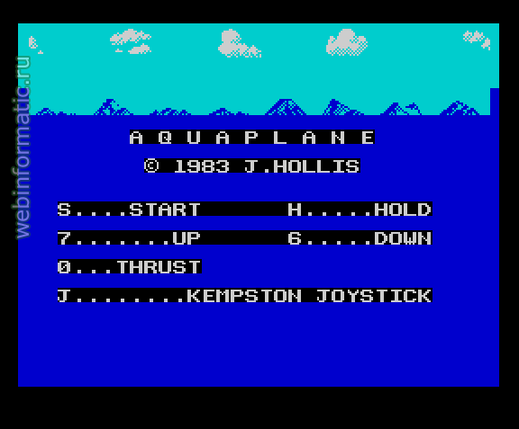 Aquaplane | ZX Spectrum | arcade game | Quicksilva Ltd, 1983 play online играть онлайн