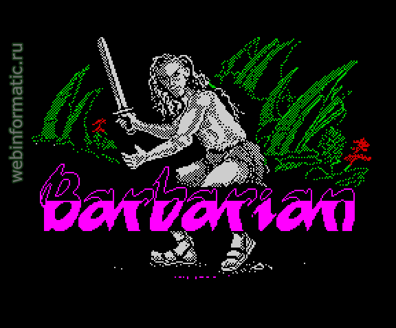 Barbarian | ZX Spectrum | arcade game | Melbourne House, 1988 play online играть онлайн