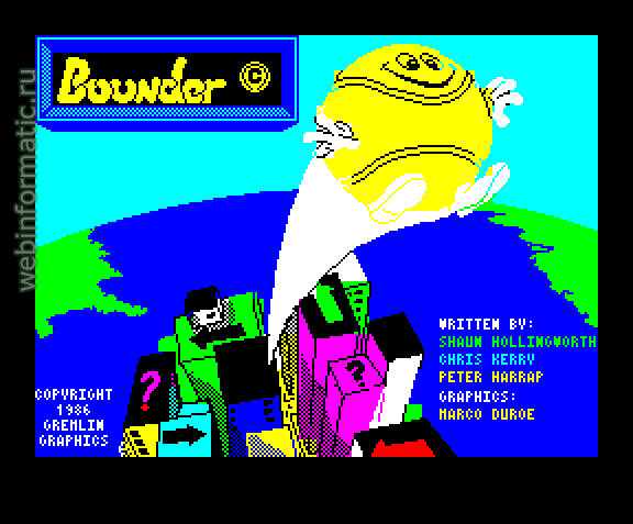 Bounder | ZX Spectrum | arcade game | Gremlin Graphics Software Ltd, 1986 play online играть онлайн
