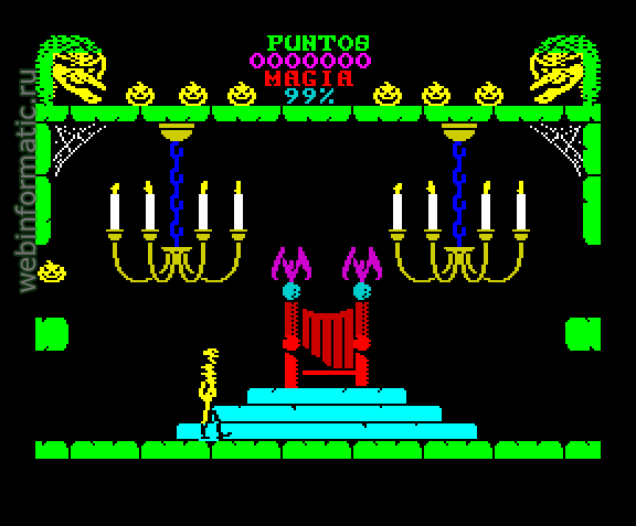 Cauldron II: The Pumpkin Strikes Back | ZX Spectrum | quest game | Palace Software, 1986 play online играть онлайн
