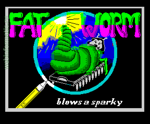 Fat Worm Blows a Sparky | ZX Spectrum | maze game | Durell Software Ltd, 1986 play online играть онлайн