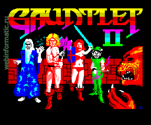 Gauntlet II | ZX Spectrum | maze game | US Gold Ltd, 1988 play online играть онлайн