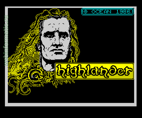Highlander | ZX Spectrum | fighting game | Ocean Software Ltd, 1986 play online играть онлайн