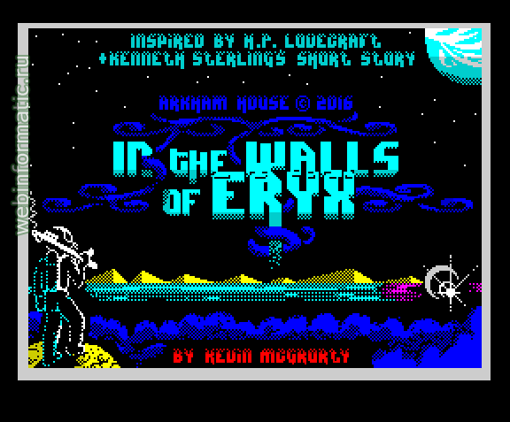 In The Walls of Eryx | ZX Spectrum | maze game | Monster