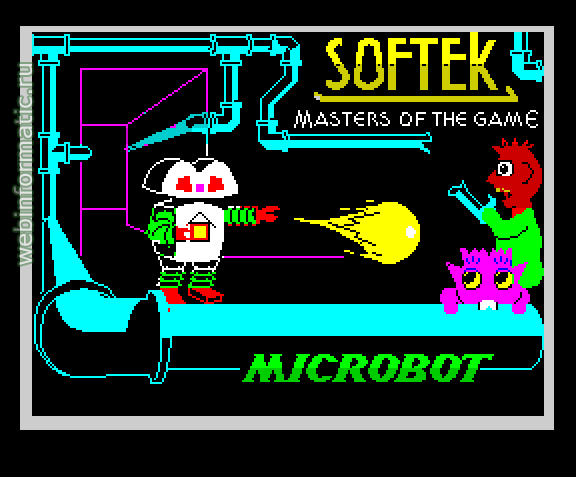 Microbot | ZX Spectrum | arcade game | Softek International Ltd, 1983 play online играть онлайн