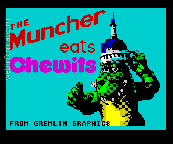 Muncher, The | ZX Spectrum | arcade game | Gremlin Graphics Software Ltd, 1988 play online играть онлайн