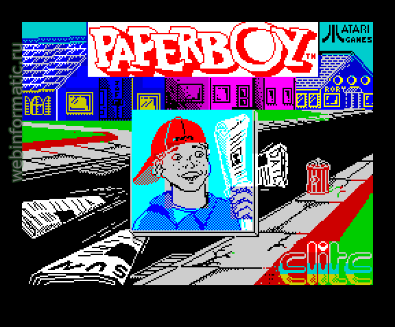 Paperboy | ZX Spectrum | arcade game | Elite Systems Ltd, 1986 play online играть онлайн
