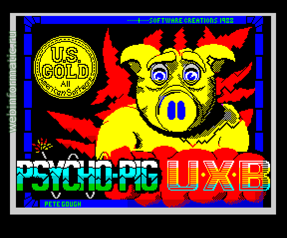 Psycho Pigs U.X.B. | ZX Spectrum | arcade game | US Gold Ltd, 1988 play online играть онлайн