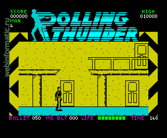Rolling Thunder | ZX Spectrum | arcade game | US Gold Ltd, 1988 play online играть онлайн