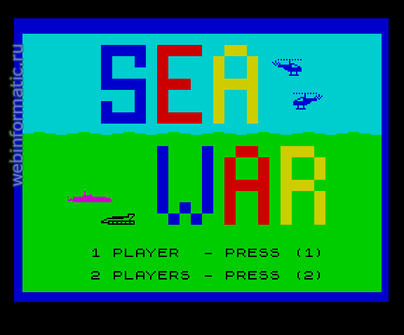 Sea War | ZX Spectrum | strategy game | Panda Software, 1982 play online играть онлайн
