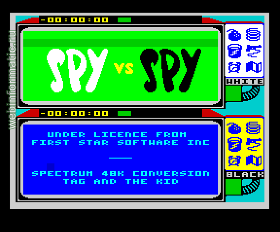 Spy vs Spy | ZX Spectrum | arcade game | Beyond Software, 1985 play online играть онлайн