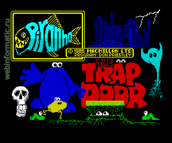 Trap Door, The | ZX Spectrum | quest game | Piranha, 1986 play online играть онлайн
