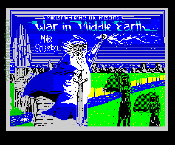 War in Middle Earth | ZX Spectrum | strategy game | Melbourne House, 1989 play online играть онлайн