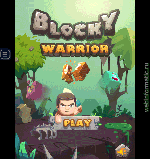 Blocky Warrior | match 3 play online играть онлайн