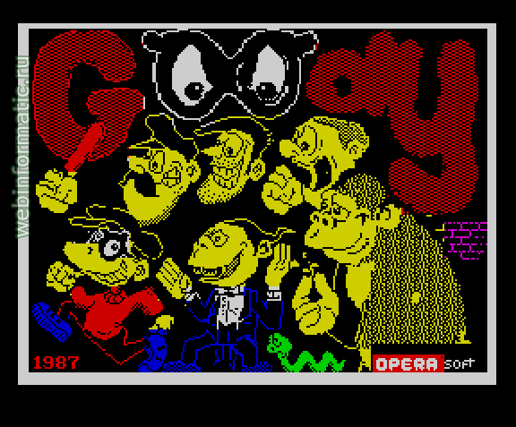 Goody | ZX Spectrum | arcade game | Opera Soft S.A., 1987 play online играть онлайн
