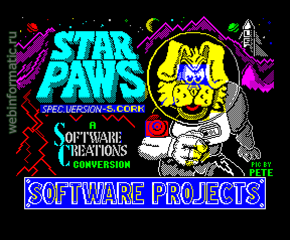 Star Paws | ZX Spectrum | arcade game | Software Projects Ltd, 1988 play online играть онлайн