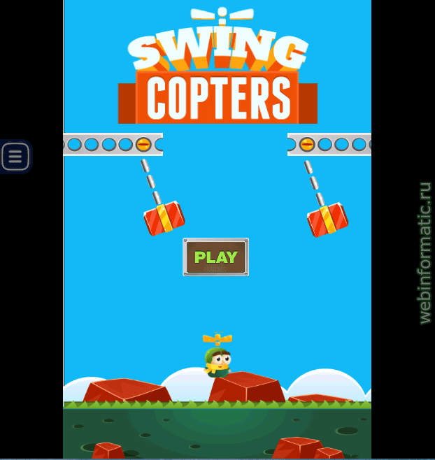 Swing Copters | clicker play online играть онлайн